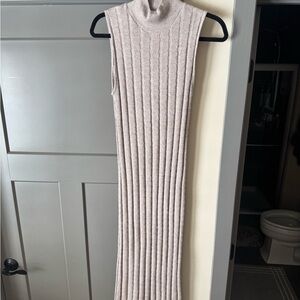 Zara Beige Ribbed Knit Sweater